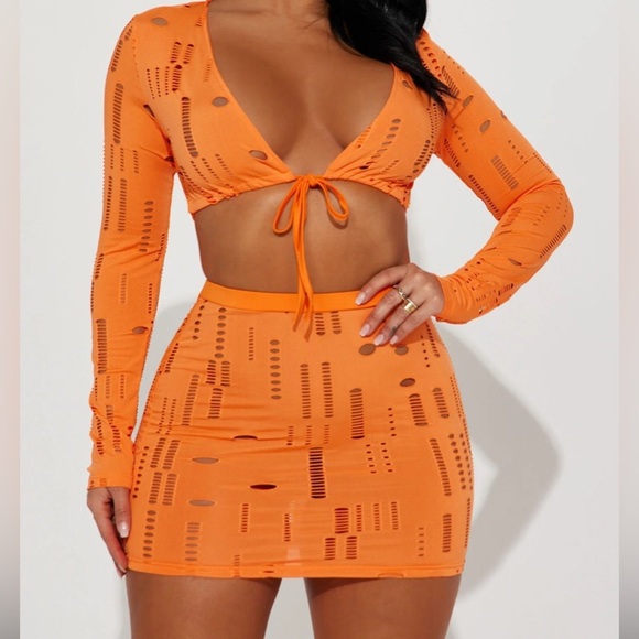 Fashion Nova Dresses & Skirts - 90s Vibe Cutout 2 Pc Swim Cover Festival Rave Exotic Dancer Club Outfit Med/Lg
